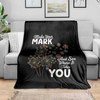 Happy Dot Day Throw Blanket Make Your Mark And See Where It Takes You