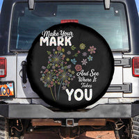 Happy Dot Day Spare Tire Cover Make Your Mark And See Where It Takes You