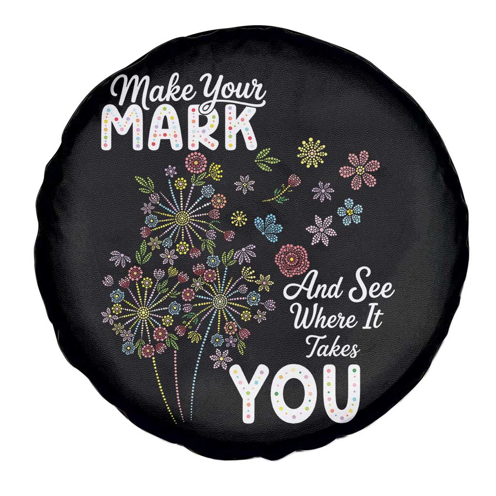 Happy Dot Day Spare Tire Cover Make Your Mark And See Where It Takes You