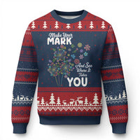 Happy Dot Day Ugly Christmas Sweater Make Your Mark And See Where It Takes You