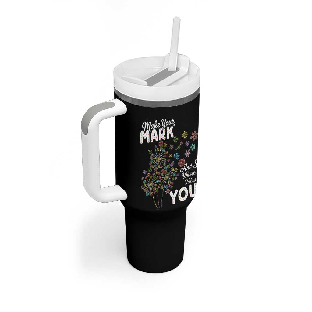 Happy Dot Day Tumbler With Handle Make Your Mark And See Where It Takes You