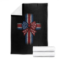 Dot Day Christian Throw Blanket Patriotic Polka Dot Cross