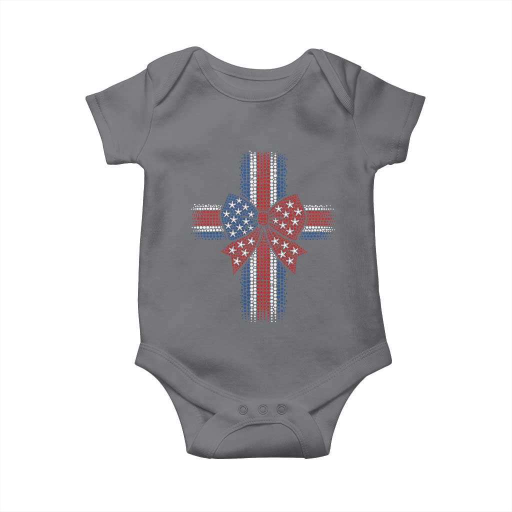 Dot Day Christian Baby Onesie Patriotic Polka Dot Cross