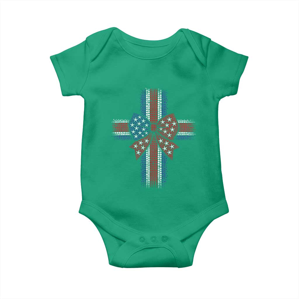 Dot Day Christian Baby Onesie Patriotic Polka Dot Cross