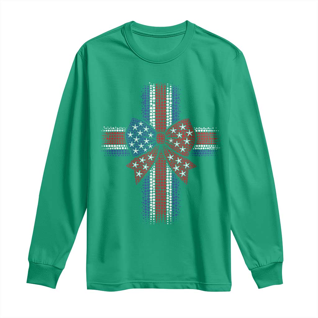 Dot Day Christian Long Sleeve Shirt Patriotic Polka Dot Cross