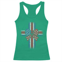 Dot Day Christian Racerback Tank Top Patriotic Polka Dot Cross