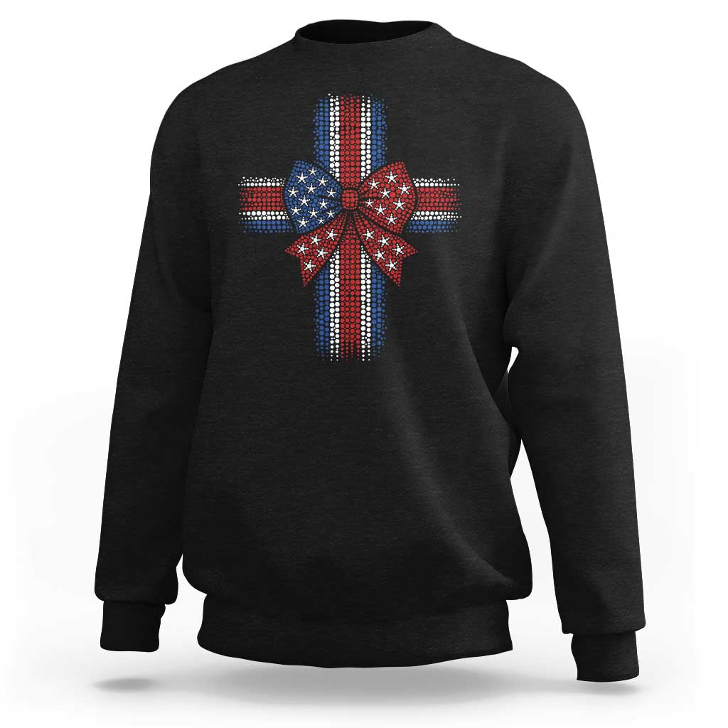Dot Day Christian Sweatshirt Patriotic Polka Dot Cross