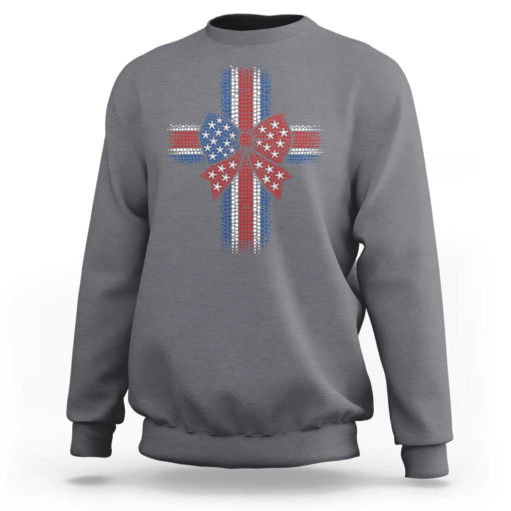 Dot Day Christian Sweatshirt Patriotic Polka Dot Cross