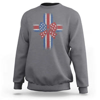 Dot Day Christian Sweatshirt Patriotic Polka Dot Cross