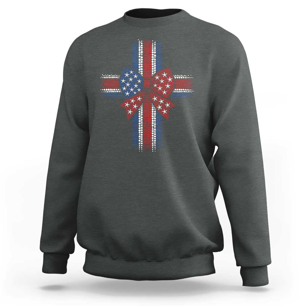 Dot Day Christian Sweatshirt Patriotic Polka Dot Cross