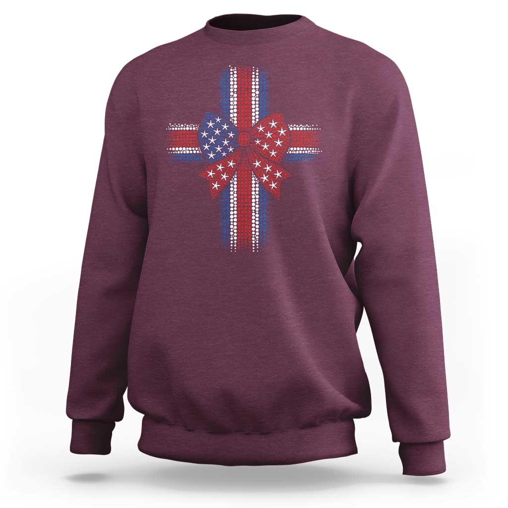 Dot Day Christian Sweatshirt Patriotic Polka Dot Cross