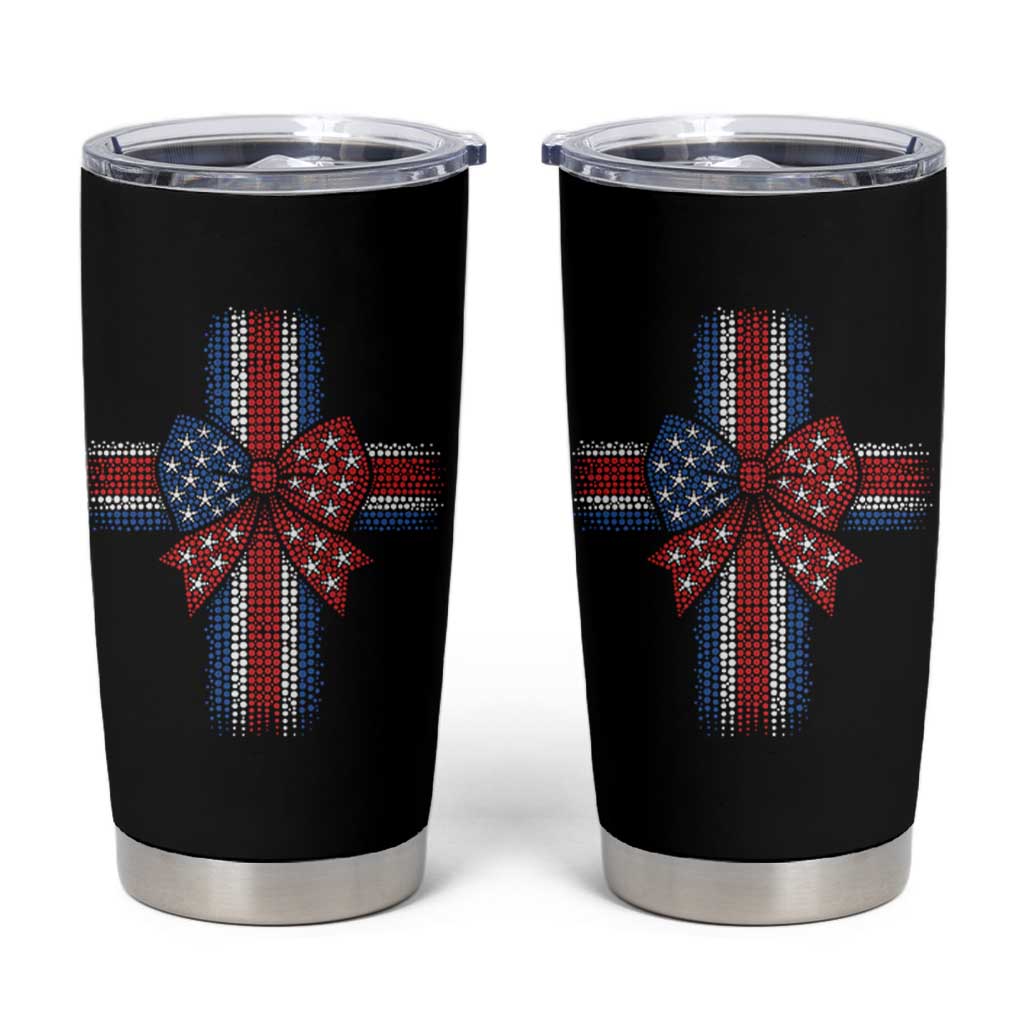 Dot Day Christian Tumbler Cup Patriotic Polka Dot Cross