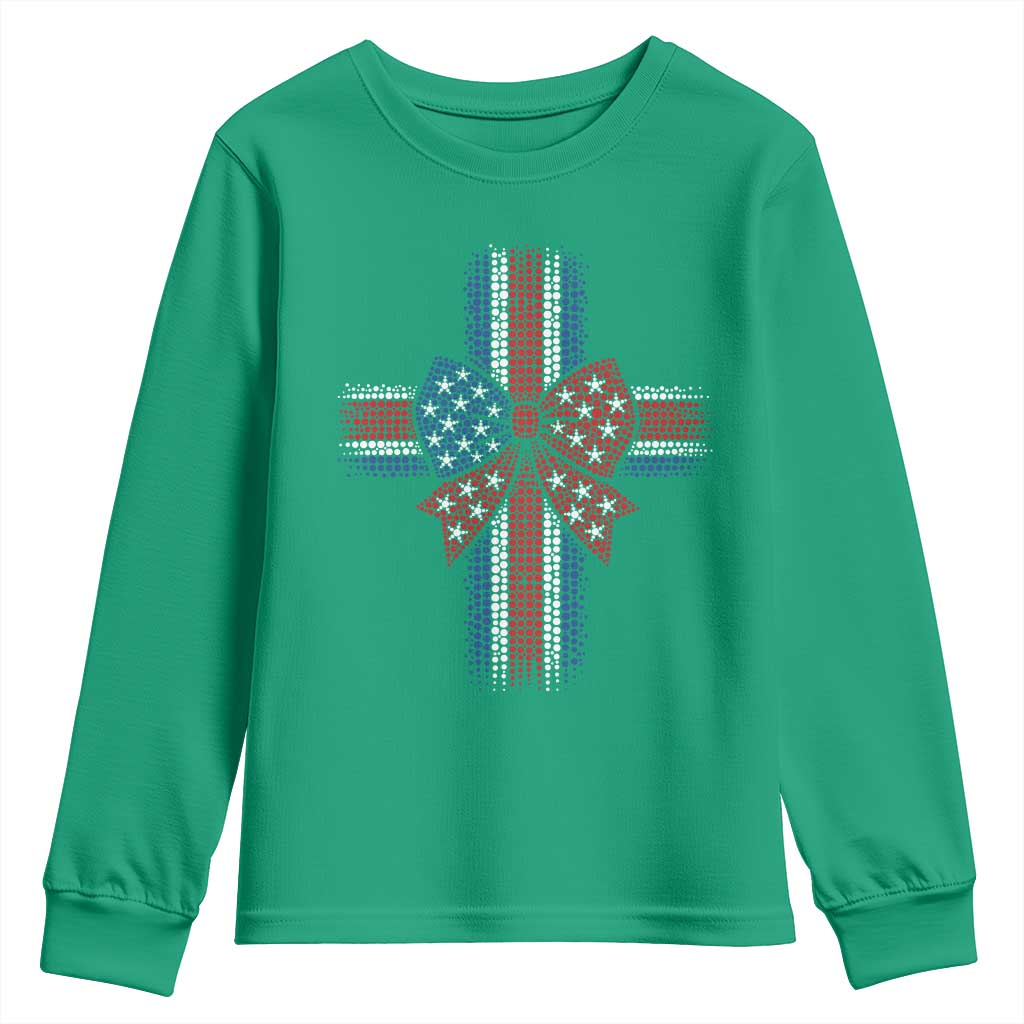 Dot Day Christian Youth Sweatshirt Patriotic Polka Dot Cross