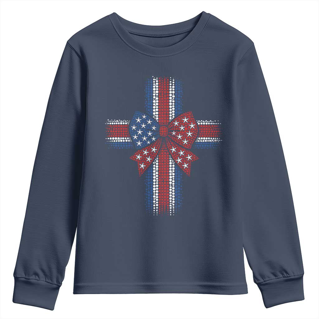 Dot Day Christian Youth Sweatshirt Patriotic Polka Dot Cross