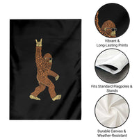 Funny Polka Dot Bigfoot Rock On Garden Flag Dot Day Gift