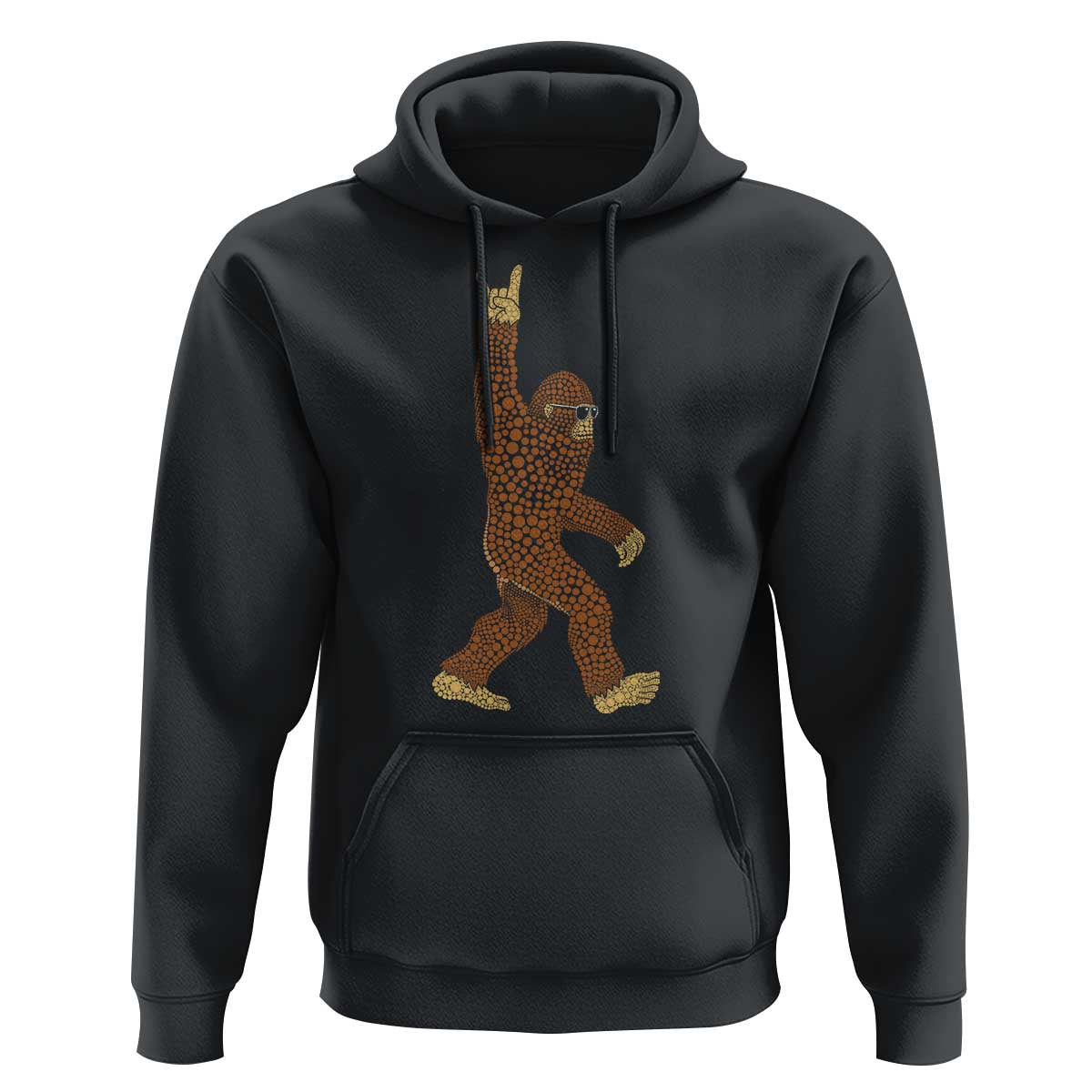 Funny Polka Dot Bigfoot Rock On Hoodie Dot Day Gift