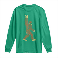Funny Polka Dot Bigfoot Rock On Long Sleeve Shirt Dot Day Gift