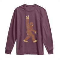 Funny Polka Dot Bigfoot Rock On Long Sleeve Shirt Dot Day Gift