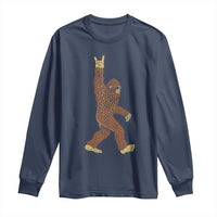 Funny Polka Dot Bigfoot Rock On Long Sleeve Shirt Dot Day Gift