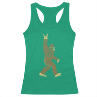 Funny Polka Dot Bigfoot Rock On Racerback Tank Top Dot Day Gift