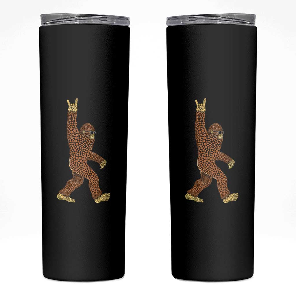 Funny Polka Dot Bigfoot Rock On Skinny Tumbler Dot Day Gift