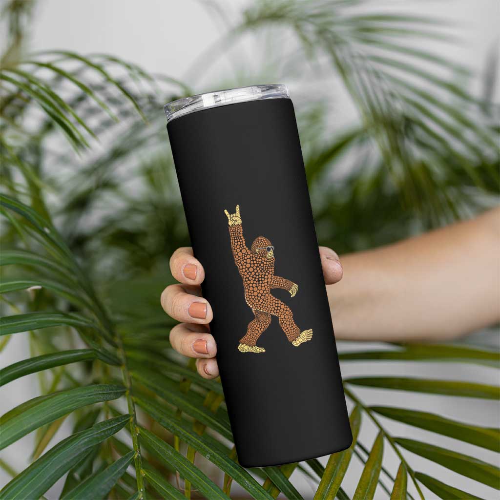Funny Polka Dot Bigfoot Rock On Skinny Tumbler Dot Day Gift