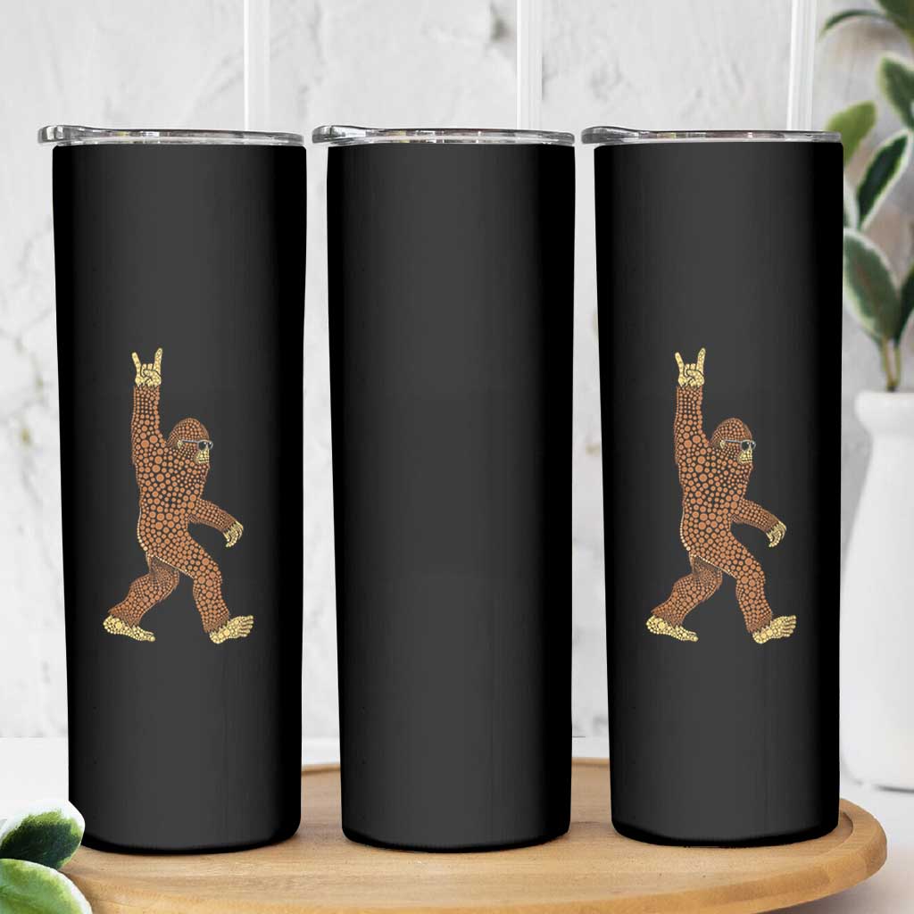 Funny Polka Dot Bigfoot Rock On Skinny Tumbler Dot Day Gift