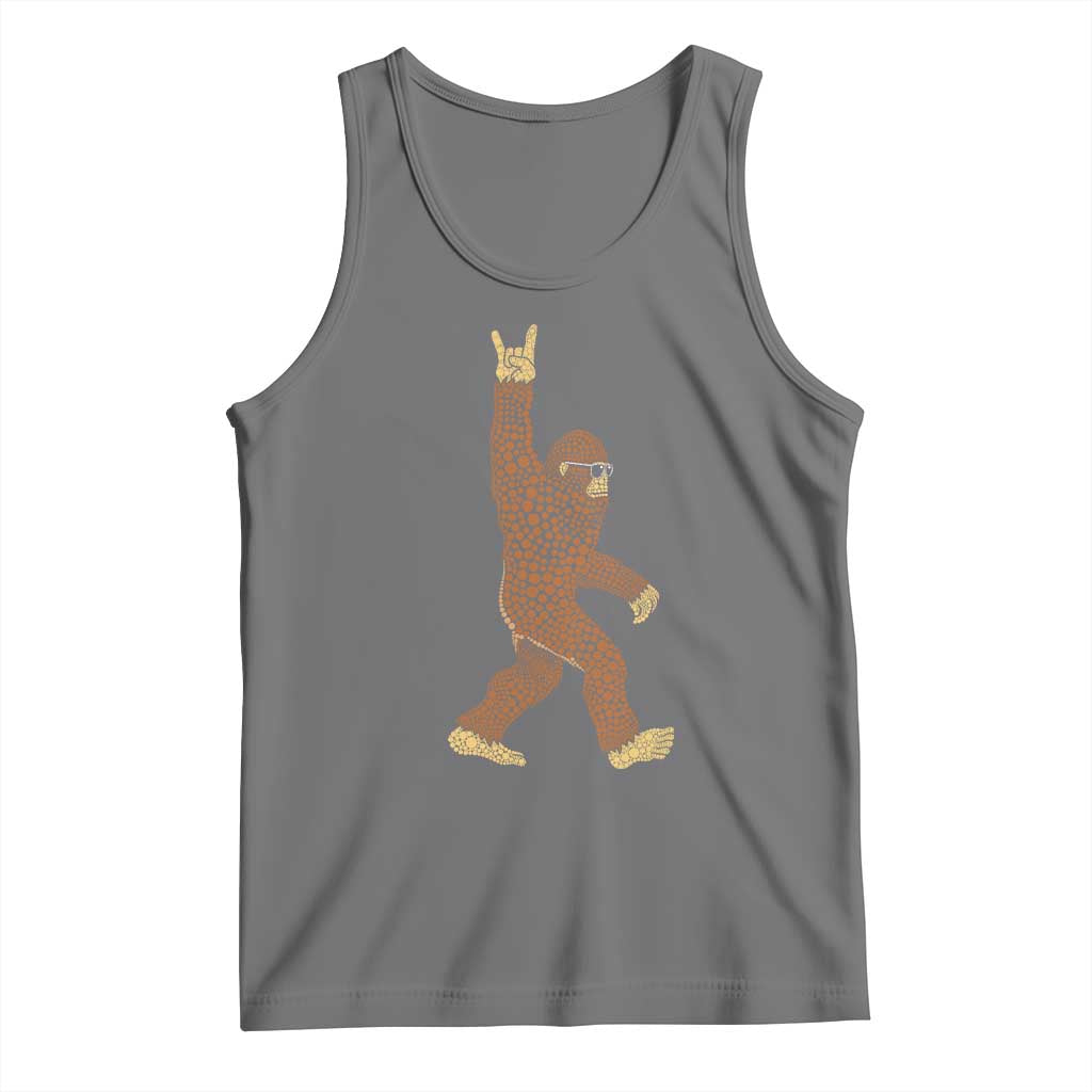 Funny Polka Dot Bigfoot Rock On Tank Top Dot Day Gift