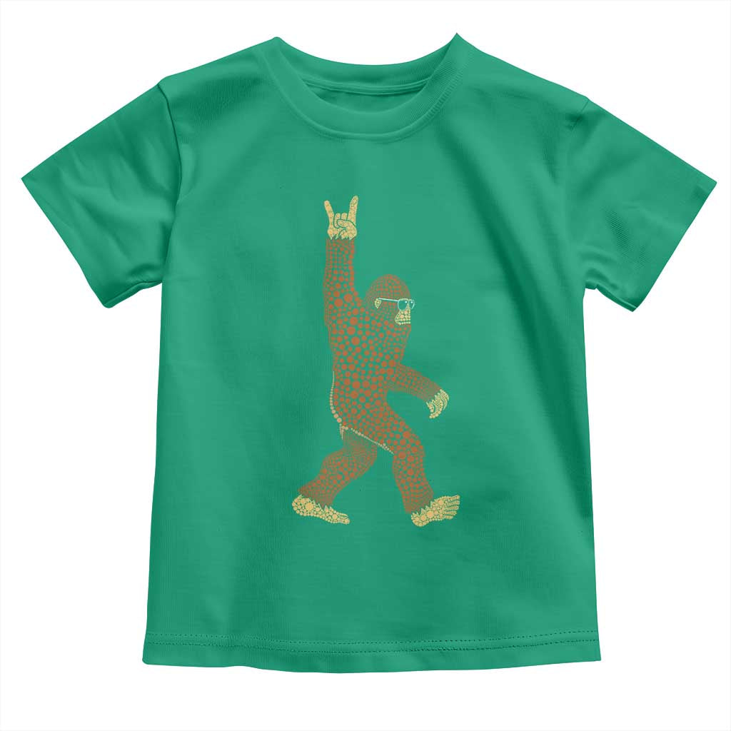 Funny Polka Dot Bigfoot Rock On Toddler T Shirt Dot Day Gift