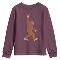 Funny Polka Dot Bigfoot Rock On Youth Sweatshirt Dot Day Gift