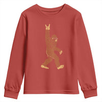 Funny Polka Dot Bigfoot Rock On Youth Sweatshirt Dot Day Gift