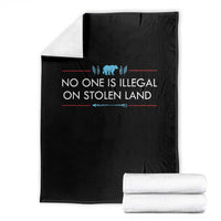 No One Is Illegal On Stolen Land Throw Blanket Indigenous Peoples Pride