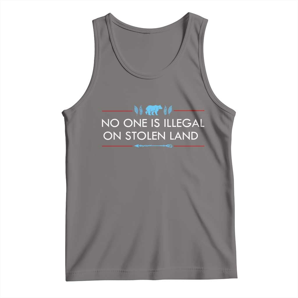 No One Is Illegal On Stolen Land Tank Top Indigenous Peoples Pride