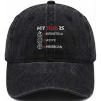 My DNA Is Definitely Native American Washed Cotton Baseball Cap Native Roots Pride