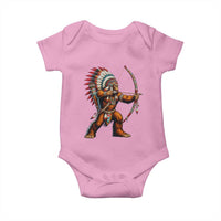 Native American Bigfoot Chief Baby Onesie Forest Warrior Pride Graphic