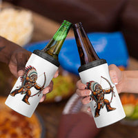 Native American Bigfoot Chief 4 in 1 Can Cooler Tumbler Forest Warrior Pride Graphic