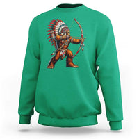 Native American Bigfoot Chief Sweatshirt Forest Warrior Pride Graphic
