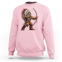 Native American Bigfoot Chief Sweatshirt Forest Warrior Pride Graphic