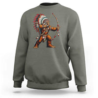 Native American Bigfoot Chief Sweatshirt Forest Warrior Pride Graphic