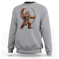 Native American Bigfoot Chief Sweatshirt Forest Warrior Pride Graphic