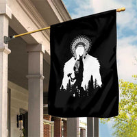 Bigfoot Native American Chief Garden Flag Hunting Spear Warrior Graphic