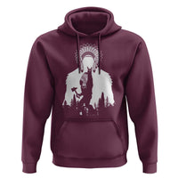 Bigfoot Native American Chief Hoodie Hunting Spear Warrior Graphic