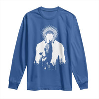 Bigfoot Native American Chief Long Sleeve Shirt Hunting Spear Warrior Graphic