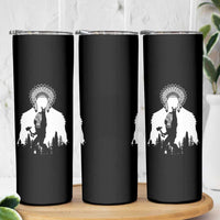 Bigfoot Native American Chief Skinny Tumbler Hunting Spear Warrior Graphic