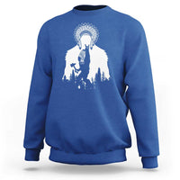 Bigfoot Native American Chief Sweatshirt Hunting Spear Warrior Graphic