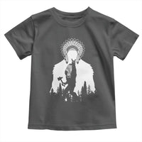 Bigfoot Native American Chief Toddler T Shirt Hunting Spear Warrior Graphic