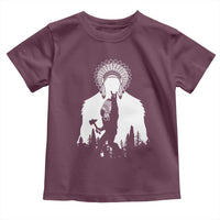 Bigfoot Native American Chief Toddler T Shirt Hunting Spear Warrior Graphic