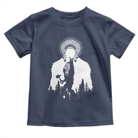 Bigfoot Native American Chief Toddler T Shirt Hunting Spear Warrior Graphic