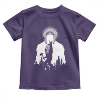 Bigfoot Native American Chief Toddler T Shirt Hunting Spear Warrior Graphic