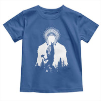 Bigfoot Native American Chief Toddler T Shirt Hunting Spear Warrior Graphic